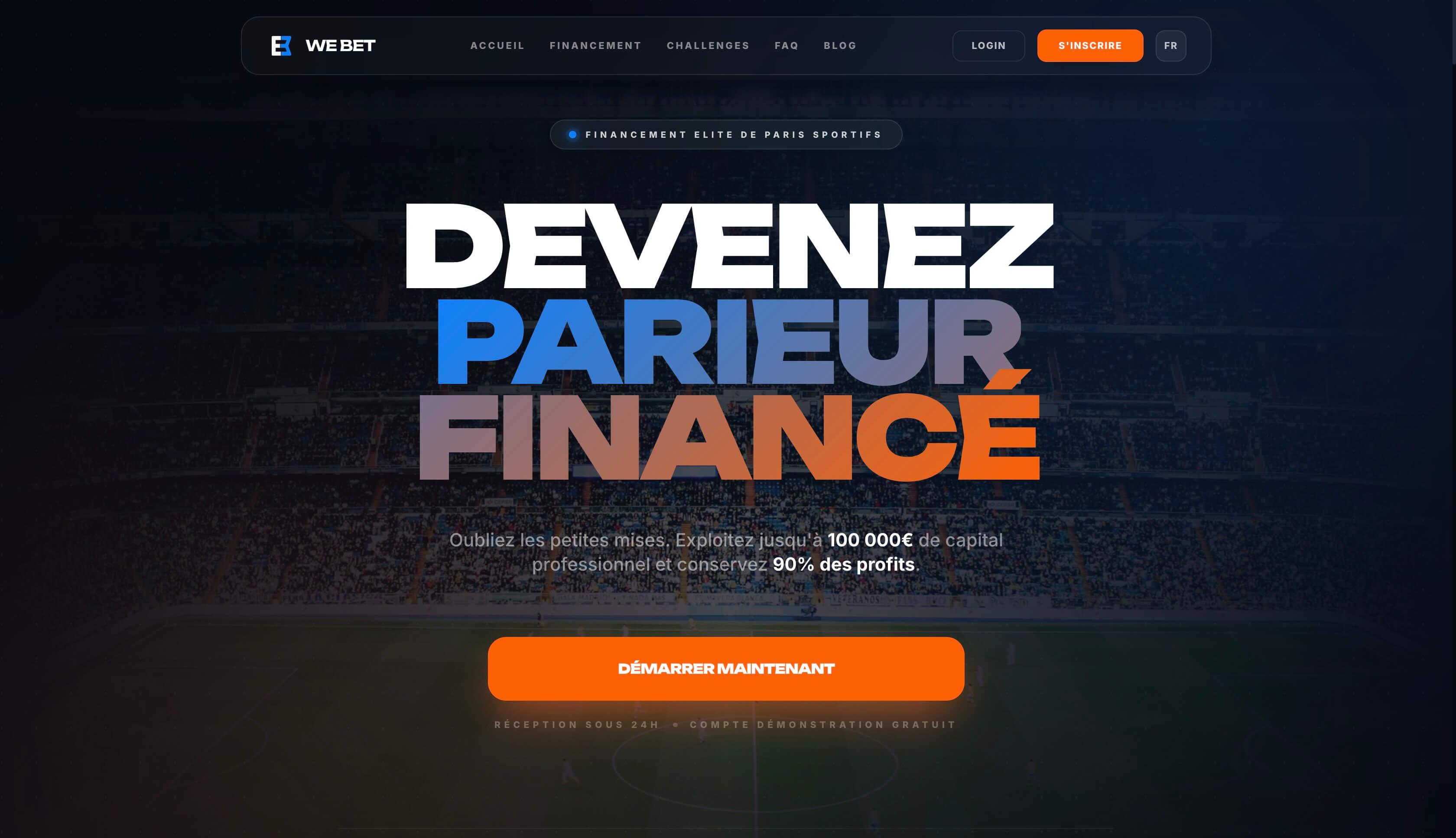 Interface We Bet Dashboard